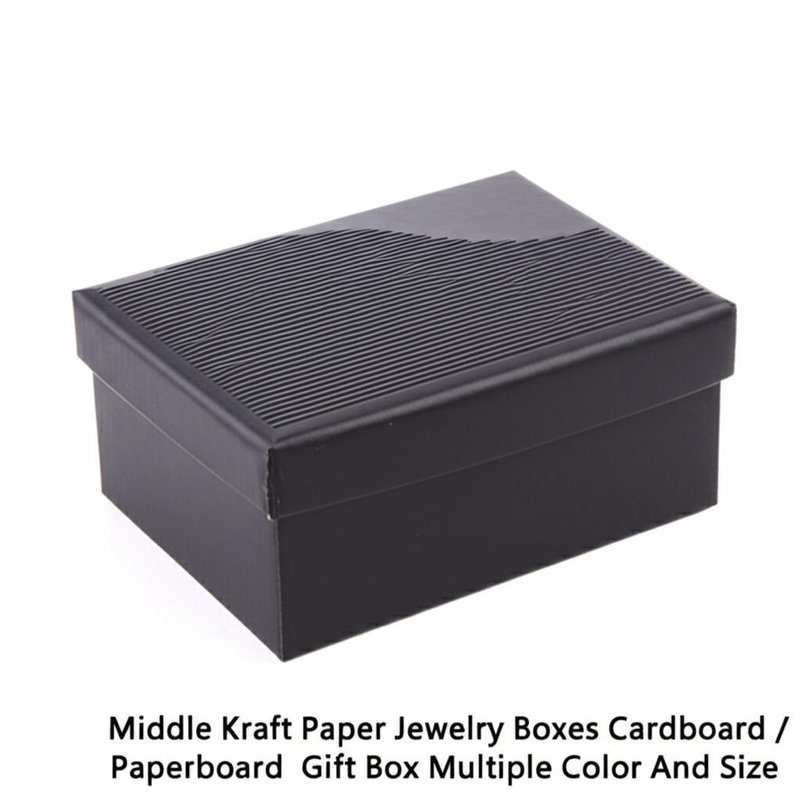 मध्य क्राफ्ट पेपर आभूषण बॉक्स कार्डबोर्ड/कार्डबोर्ड उपहार बॉक्स कई रंग और आकार
